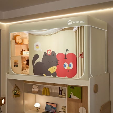 91家纺网 家纺一手货源 找家纺 （总）卓尔居 2025新款学生遮光床帘卡通ZR学生蚊帐