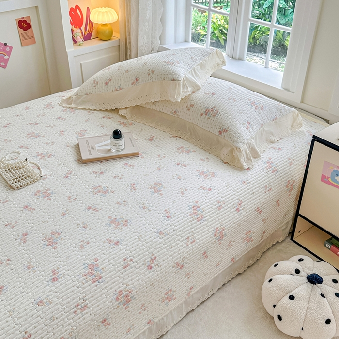 91家纺网 家纺一手货源 找家纺 岚吉家纺 2025新款全棉棉花床盖四件套 落落晨光