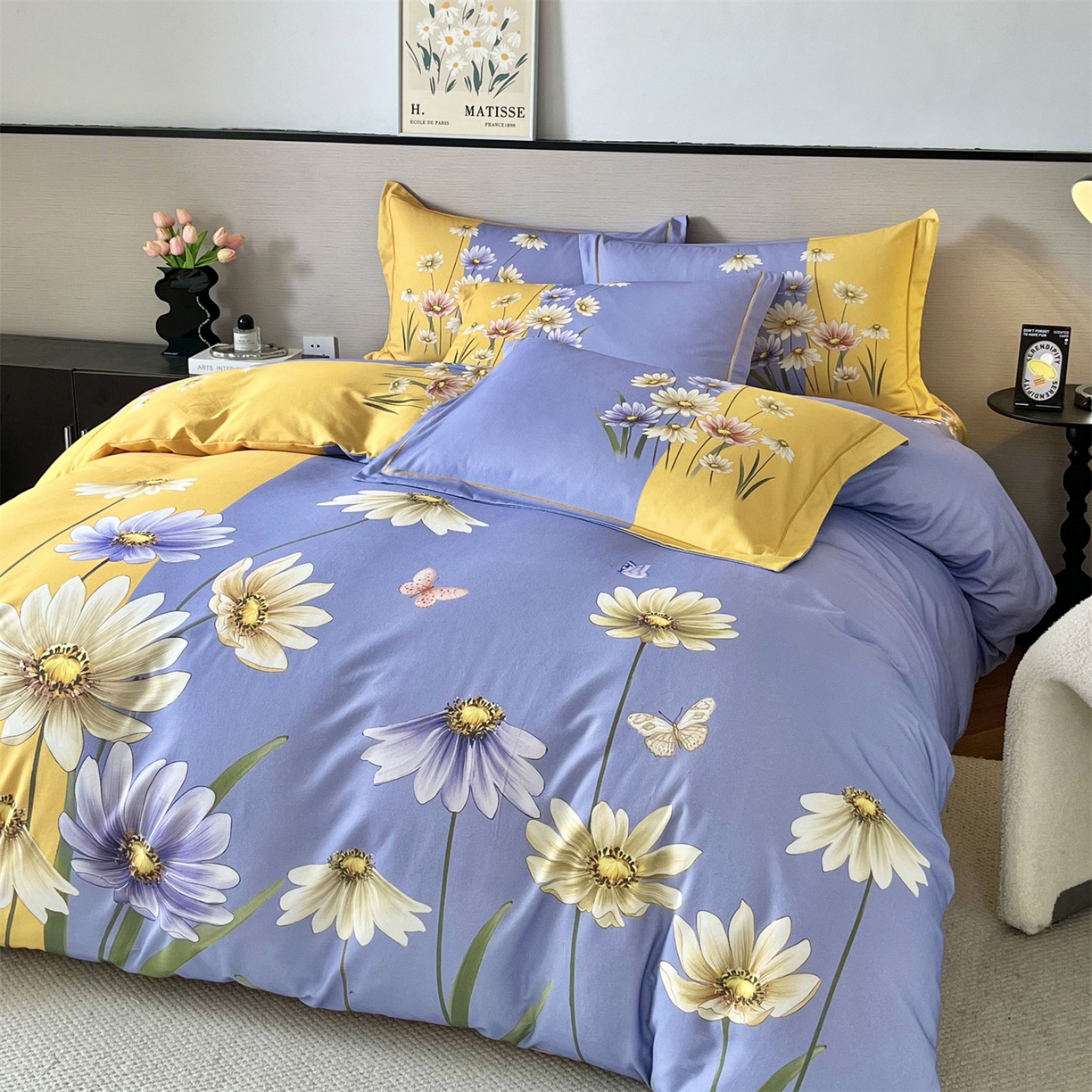 91家纺网 家纺一手货源 找家纺 曼秀琳 2025秋冬新款全棉磨毛印花四件套 雏香雅梦-兰