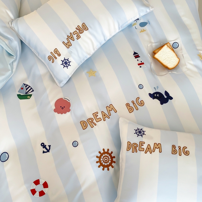 91家纺网 家纺一手货源 找家纺 （总）星野 2025新款双股澳棉长绒棉四件套-海洋之心