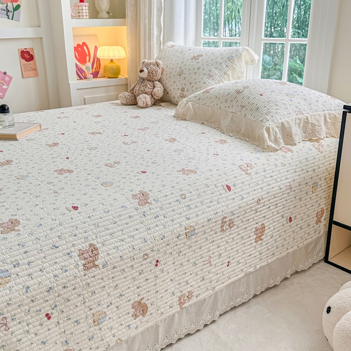 91家纺网 家纺一手货源 找家纺 岚吉家纺 2025新款全棉棉花床盖四件套 蘑菇狗