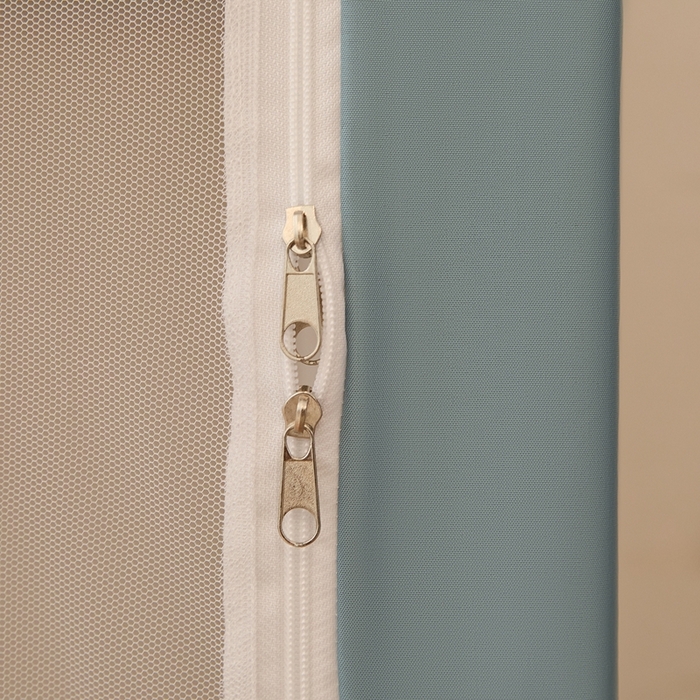 91家纺网 家纺一手货源 找家纺 卓尔居 2025新款学生遮光床帘蚊帐-遮光大师系列 蓝灰