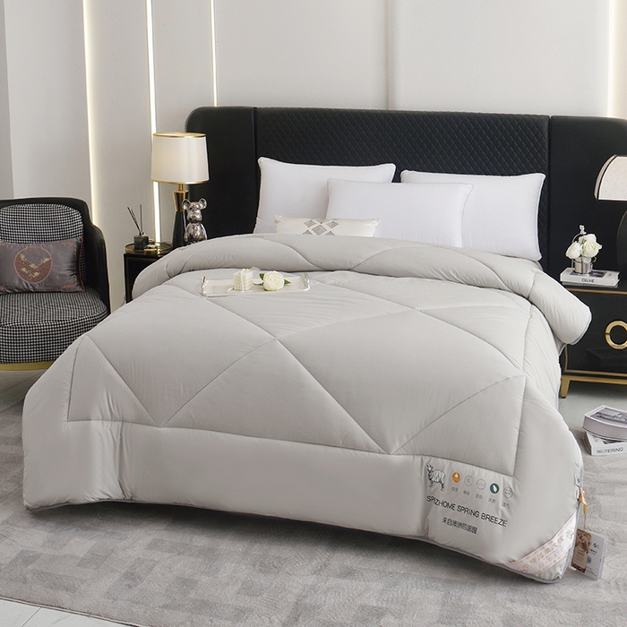 91家纺网 家纺一手货源 找家纺 棠婷 2025新款羊绒被-纯色系列 灰色