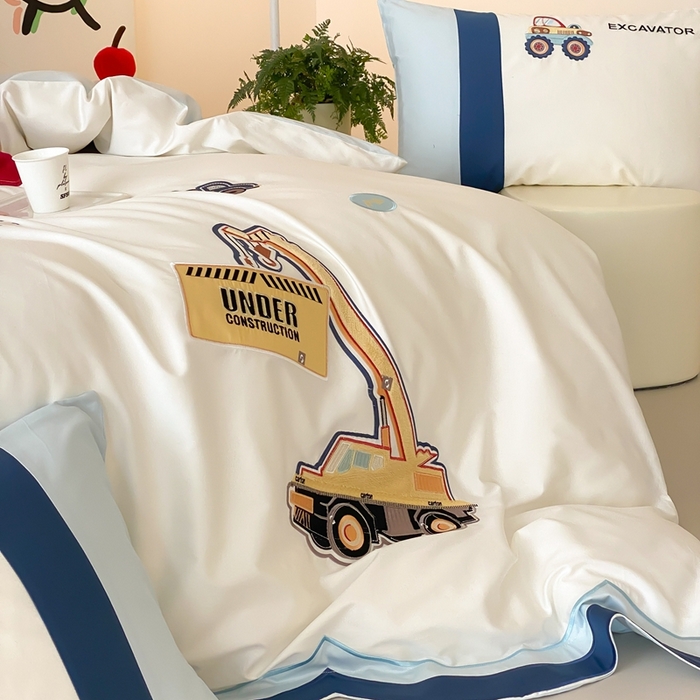 91家纺网 家纺一手货源 找家纺 （总）星野 2025新款双股澳棉长绒棉四件套-工程小分队