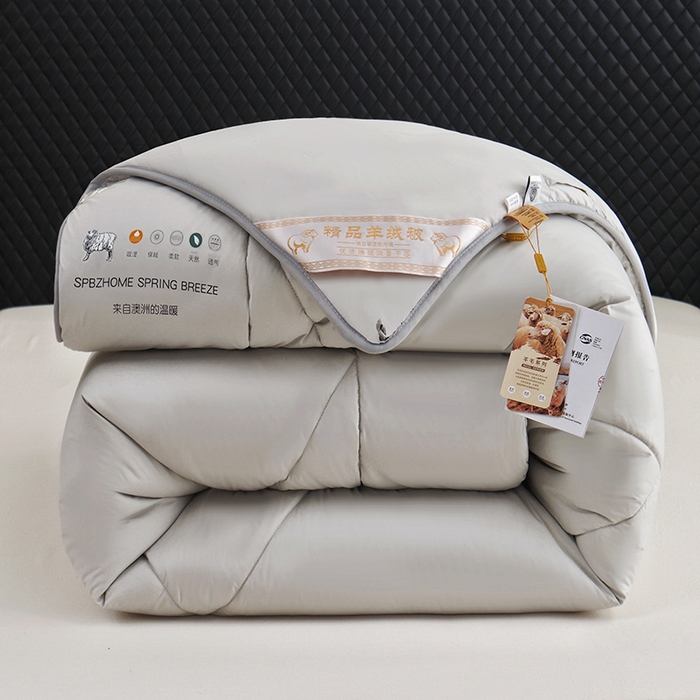 91家纺网 家纺一手货源 找家纺 棠婷 2025新款羊绒被-纯色系列 灰色