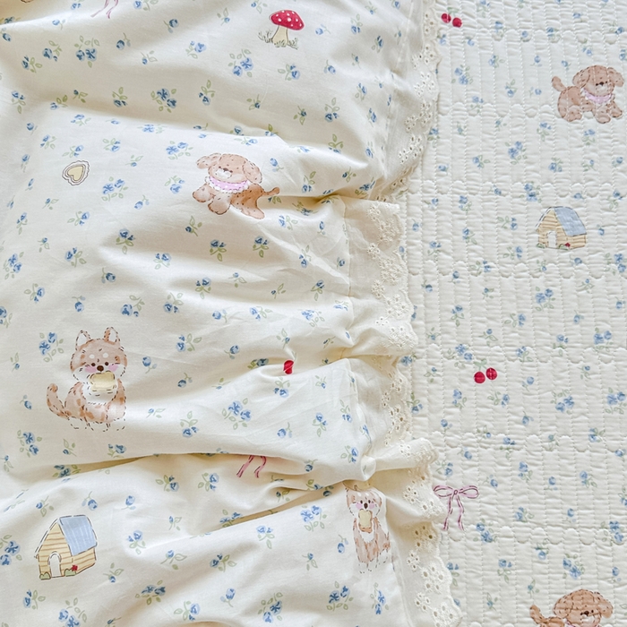 91家纺网 家纺一手货源 找家纺 岚吉家纺 2025新款全棉棉花床盖四件套 蘑菇狗