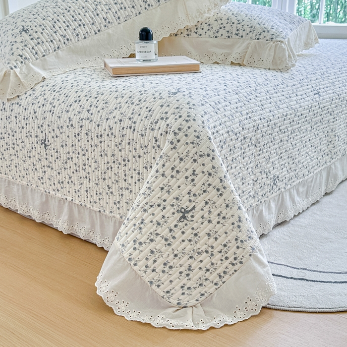 91家纺网 家纺一手货源 找家纺 岚吉家纺 2025新款全棉棉花床盖四件套 向晚