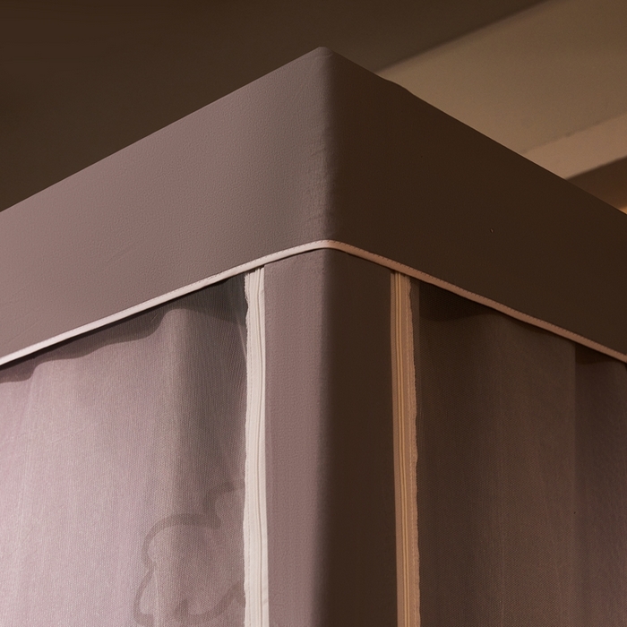 91家纺网 家纺一手货源 找家纺 卓尔居 2025新款学生遮光床帘卡通ZR学生蚊帐 灰色-粉毛炸炸君