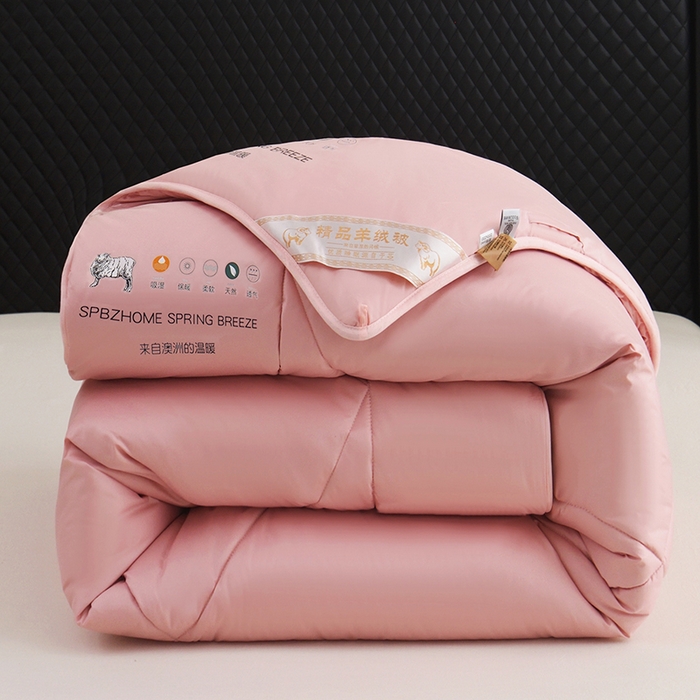 91家纺网 家纺一手货源 找家纺 棠婷 2025新款羊绒被-纯色系列 玉色