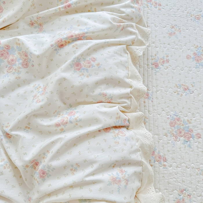 91家纺网 家纺一手货源 找家纺 岚吉家纺 2025新款全棉棉花床盖四件套 落落晨光