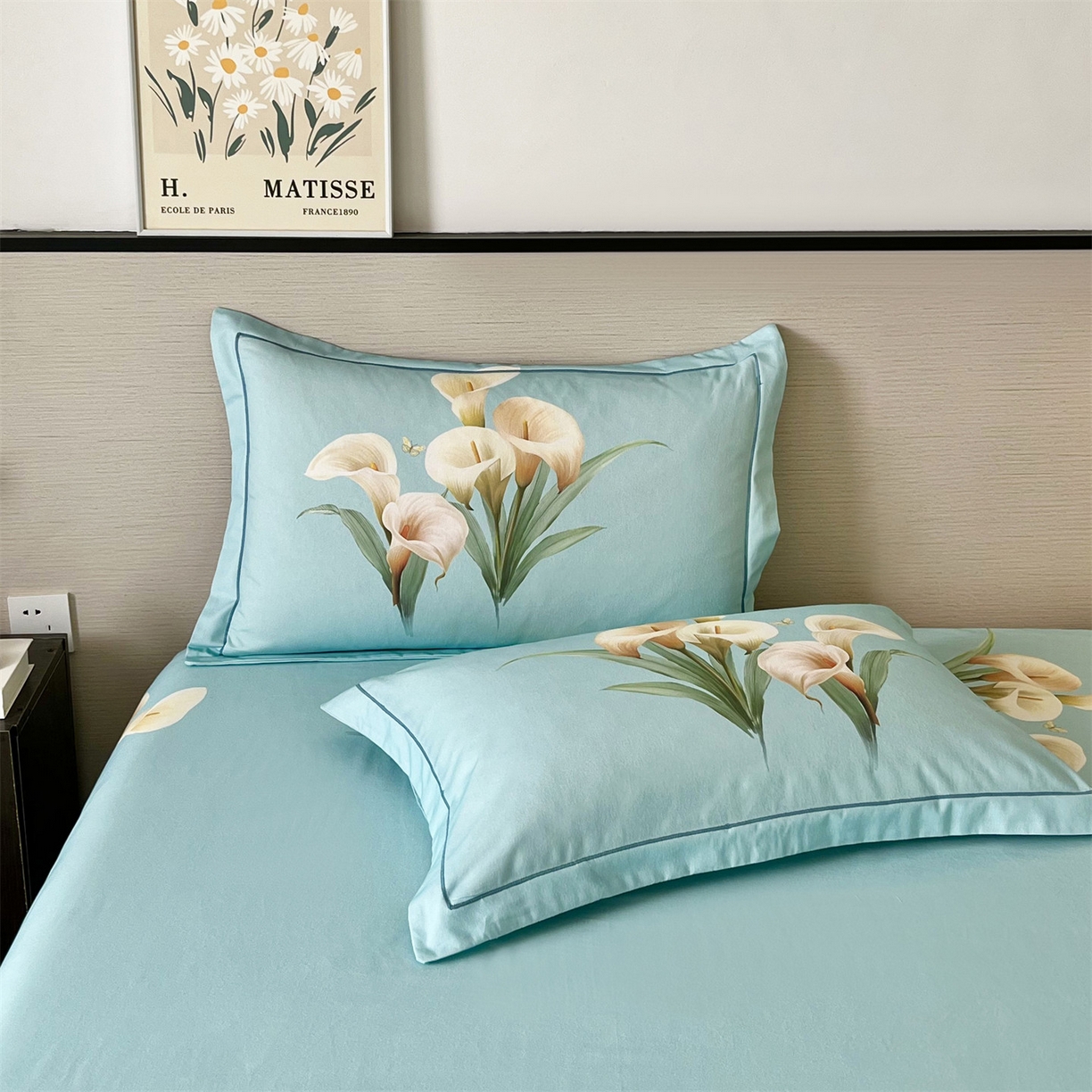 91家纺网 家纺一手货源 找家纺 曼秀琳 2025秋冬新款全棉磨毛印花四件套 清新俊逸-兰