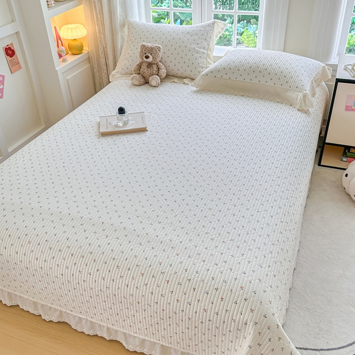 91家纺网 家纺一手货源 找家纺 岚吉家纺 2025新款全棉棉花床盖四件套 缤纷樱桃