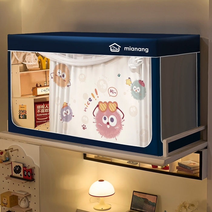 91家纺网 家纺一手货源 找家纺 （总）卓尔居 2025新款学生遮光床帘卡通ZR学生蚊帐