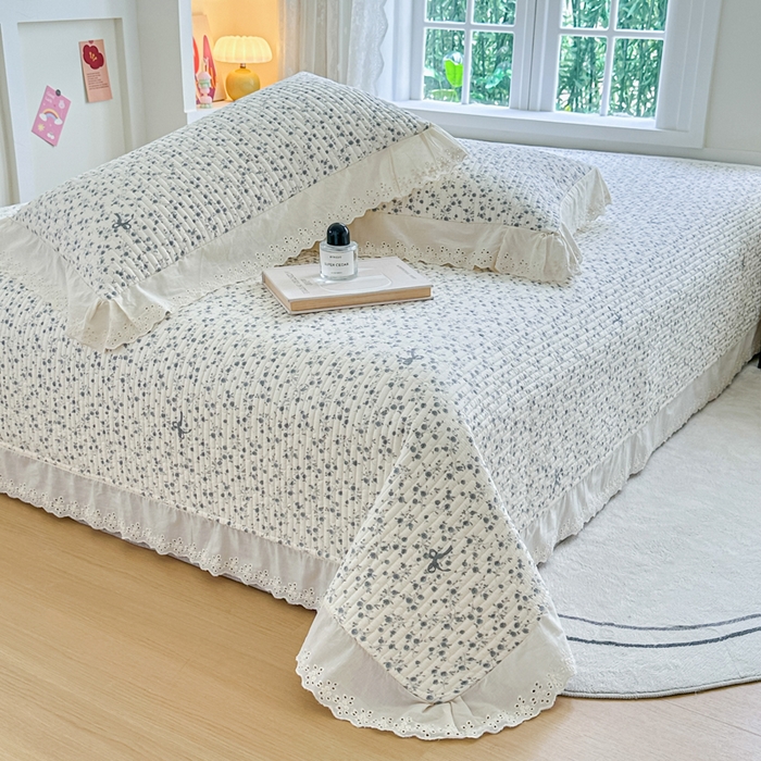 91家纺网 家纺一手货源 找家纺 岚吉家纺 2025新款全棉棉花床盖四件套 向晚