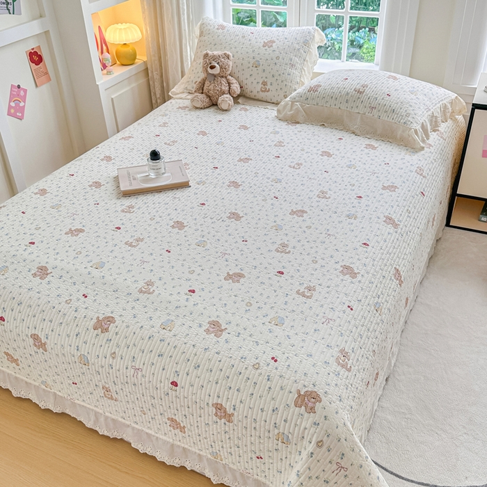 91家纺网 家纺一手货源 找家纺 岚吉家纺 2025新款全棉棉花床盖四件套 蘑菇狗