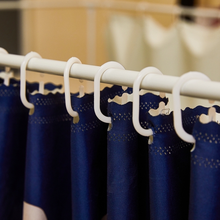 91家纺网 家纺一手货源 找家纺 卓尔居 2025新款学生遮光床帘卡通ZR学生蚊帐 藏青-线条动物