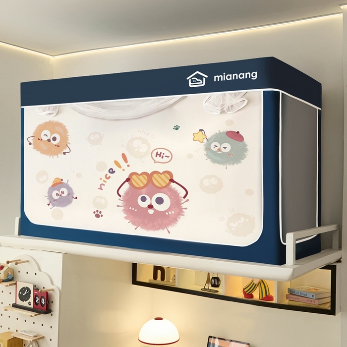 91家纺网 家纺一手货源 找家纺 （总）卓尔居 2025新款学生遮光床帘卡通ZR学生蚊帐