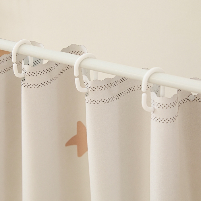 91家纺网 家纺一手货源 找家纺 卓尔居 2025新款学生遮光床帘卡通ZR学生蚊帐 米色-星星熊