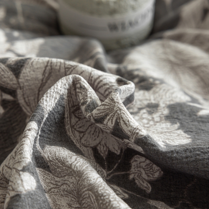 91家纺网 家纺一手货源 找家纺 迷尚家居 2025新款复古色织棉麻牛奶绒棉加绒四件套 玉环-绒