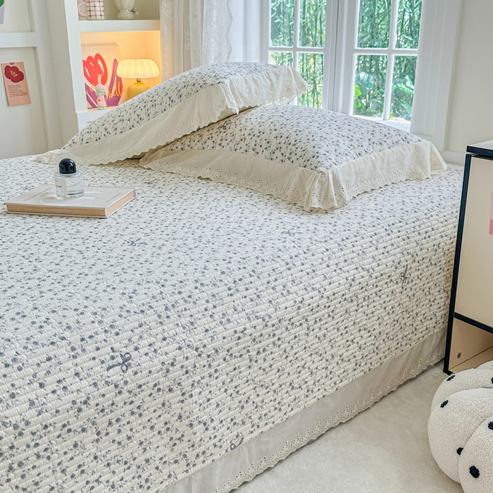 91家纺网 家纺一手货源 找家纺 岚吉家纺 2025新款全棉棉花床盖四件套 向晚