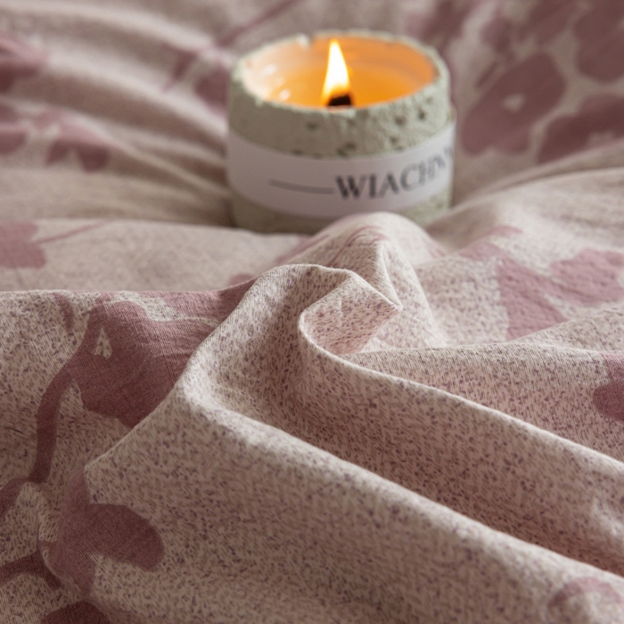 91家纺网 家纺一手货源 找家纺 迷尚家居 2025新款复古色织棉麻牛奶绒棉加绒四件套 俏颜-绒