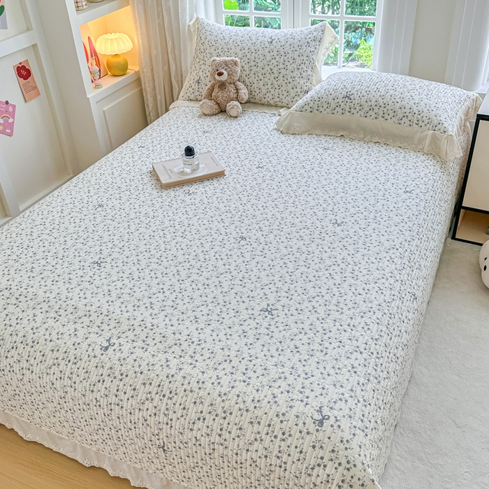 91家纺网 家纺一手货源 找家纺 岚吉家纺 2025新款全棉棉花床盖四件套 向晚