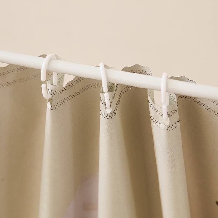 91家纺网 家纺一手货源 找家纺 卓尔居 2025新款学生遮光床帘卡通ZR学生蚊帐 米色-苹果