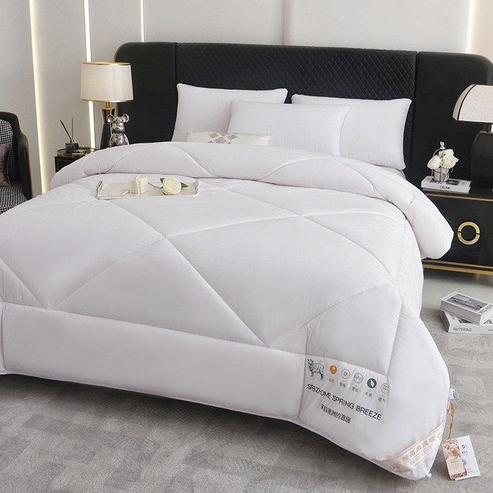 91家纺网 家纺一手货源 找家纺 棠婷 2025新款羊绒被-纯色系列 白色