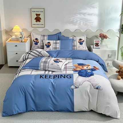 91家纺网 家纺一手货源 找家纺 （总）曼秀琳 2025秋冬新款全棉磨毛印花四件套