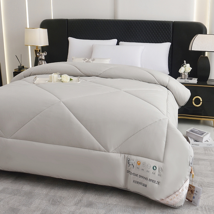 91家纺网 家纺一手货源 找家纺 棠婷 2025新款羊绒被-纯色系列 灰色