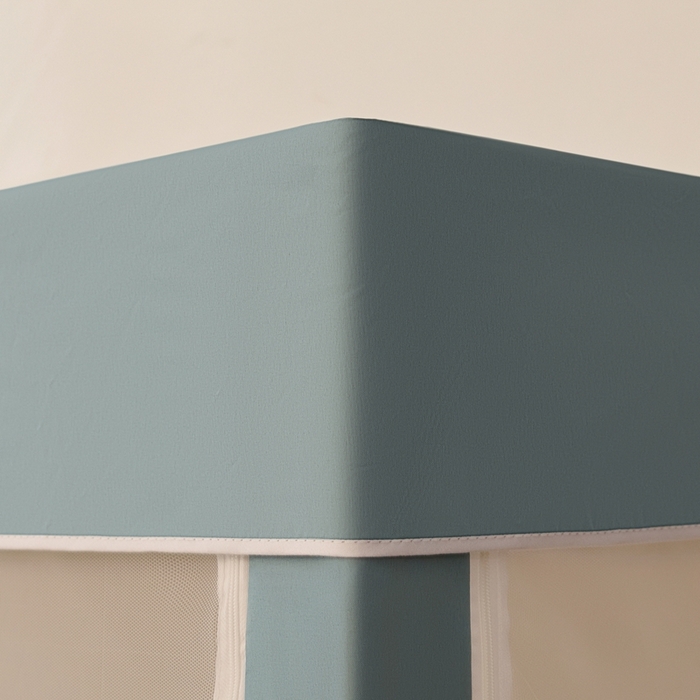 91家纺网 家纺一手货源 找家纺 卓尔居 2025新款学生遮光床帘蚊帐-遮光大师系列 蓝灰