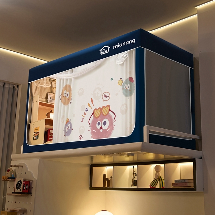 91家纺网 家纺一手货源 找家纺 （总）卓尔居 2025新款学生遮光床帘卡通ZR学生蚊帐