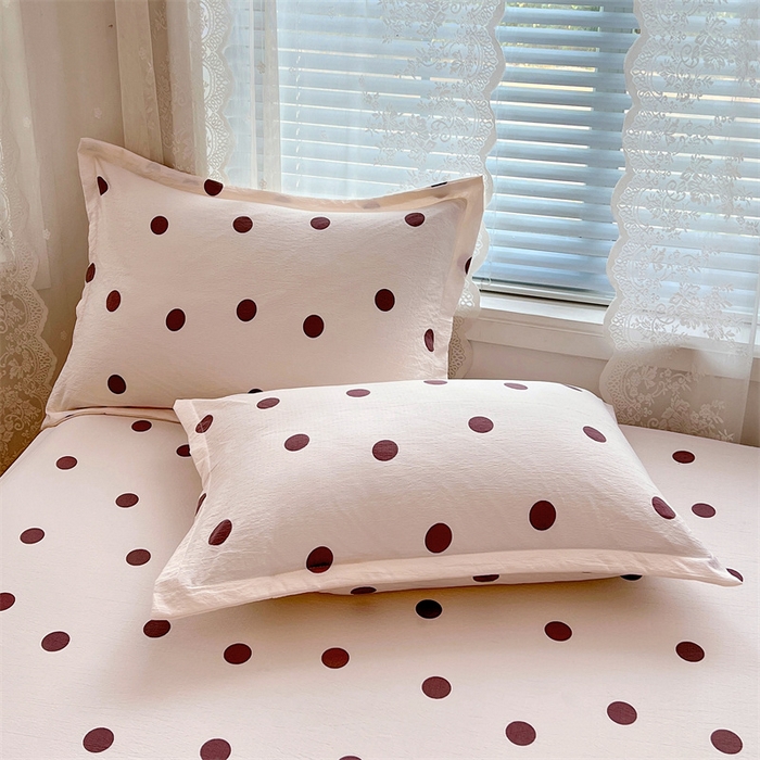 91家纺网 家纺一手货源 找家纺 （总）梦舒羽 2025新款双层纱枕套宿舍学生单只枕芯套枕头内胆套一对装-缤纷波点