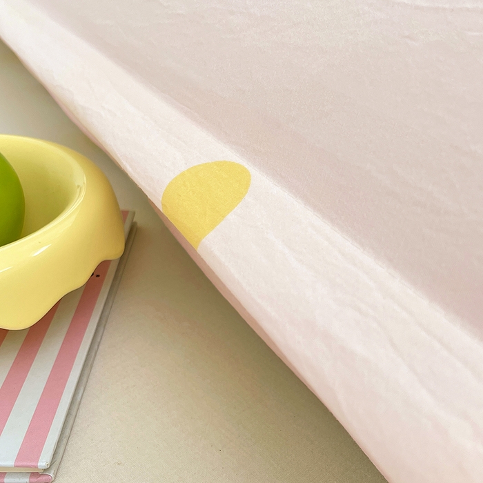 91家纺网 家纺一手货源 找家纺 梦舒羽 2025新款双层纱双人枕套情侣学生长枕芯套枕头内胆套-缤纷波点 波点-向阳黄