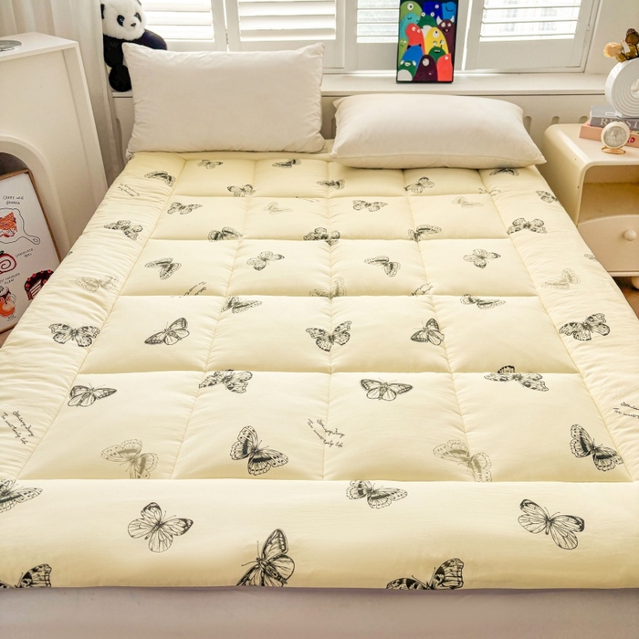 91家纺网 家纺一手货源 找家纺 魅图家纺 2025新款A类云朵棉印花棉花软床垫床褥子 蝶恋舞