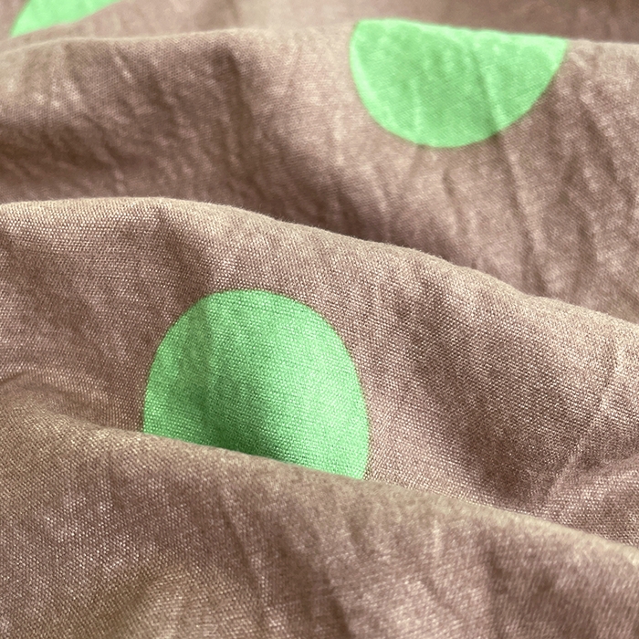 91家纺网 家纺一手货源 找家纺 梦舒羽 2025新款双层纱双人枕套情侣学生长枕芯套枕头内胆套-缤纷波点 波点-卡其绿