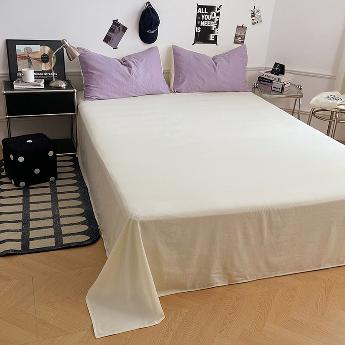 91家纺网 家纺一手货源 找家纺 梦卓家纺 2025爆款ins风超柔褶皱亲肤磨毛水洗棉四件套 芋泥啵啵