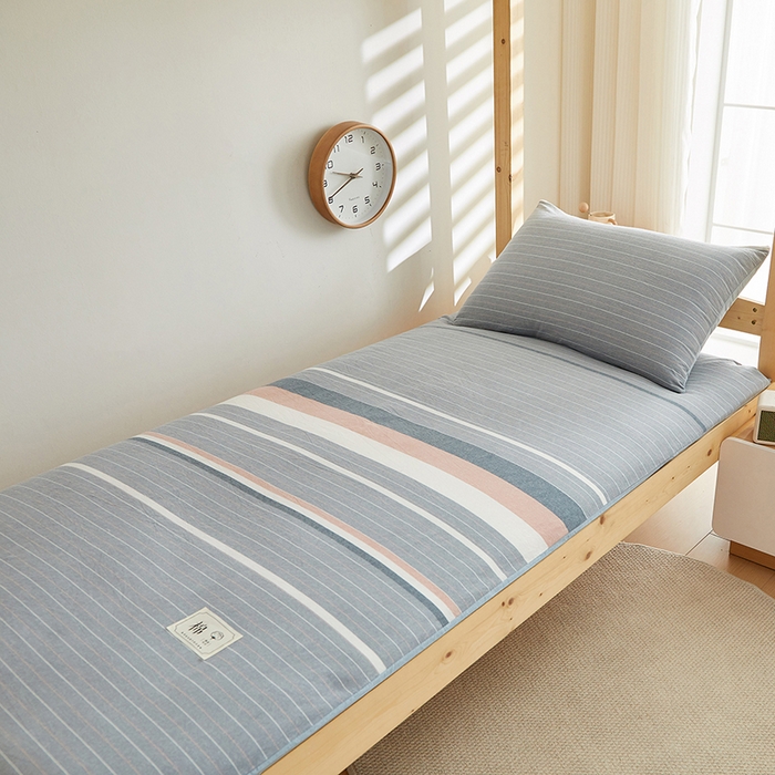 91家纺网 家纺一手货源 找家纺 2024新款水洗棉可拆洗棉花学生床垫床褥垫褥子床垫 流年灰