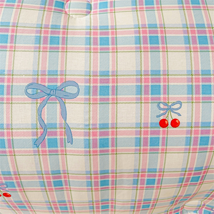 91家纺网 家纺一手货源 找家纺 小石头家纺 2025新款A类全棉纯棉印花豆豆绒大豆被冬被春秋被被子被芯 格子樱桃