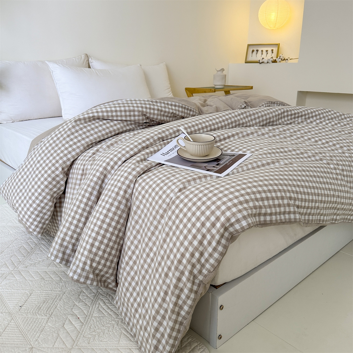 91家纺网 家纺一手货源 找家纺 凌云家纺 2025新款A类可拆洗全棉大豆被子全棉纯棉单人学生宿舍加厚保暖冬被春秋被芯棉被 初夏-卡