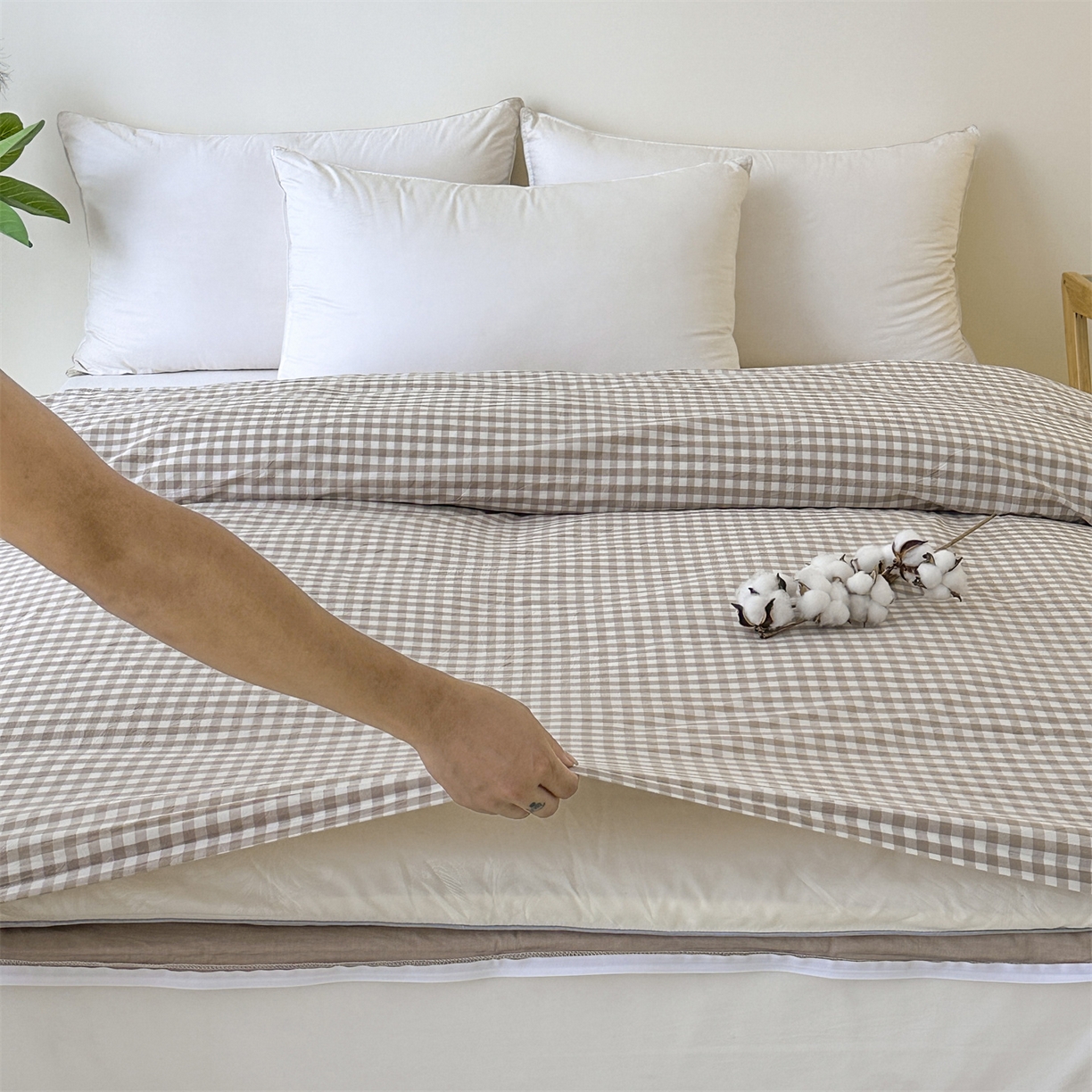 91家纺网 家纺一手货源 找家纺 凌云家纺 2025新款A类可拆洗全棉大豆被子全棉纯棉单人学生宿舍加厚保暖冬被春秋被芯棉被 初夏-卡