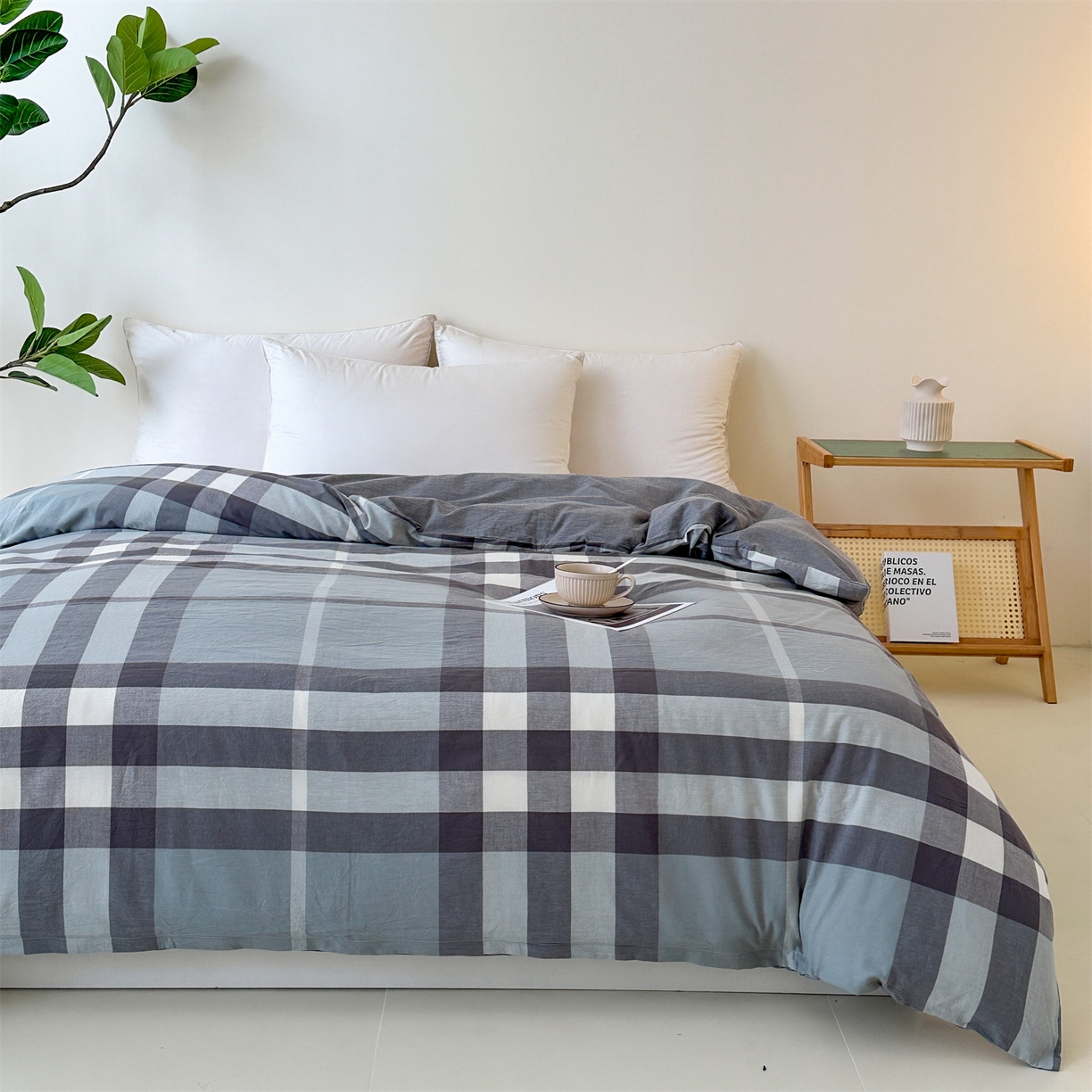 91家纺网 家纺一手货源 找家纺 凌云家纺 2025新款A类可拆洗全棉大豆被子全棉纯棉单人学生宿舍加厚保暖冬被春秋被芯棉被 高远-灰