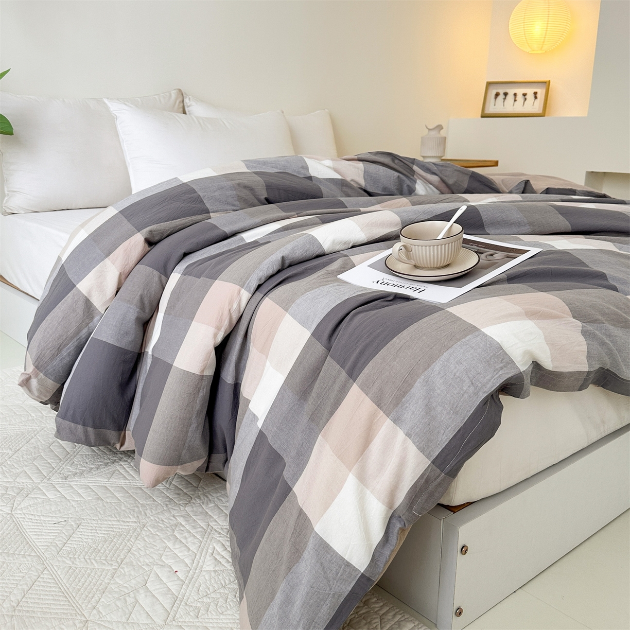 91家纺网 家纺一手货源 找家纺 凌云家纺 2025新款A类可拆洗全棉大豆被子全棉纯棉单人学生宿舍加厚保暖冬被春秋被芯棉被 临风-卡