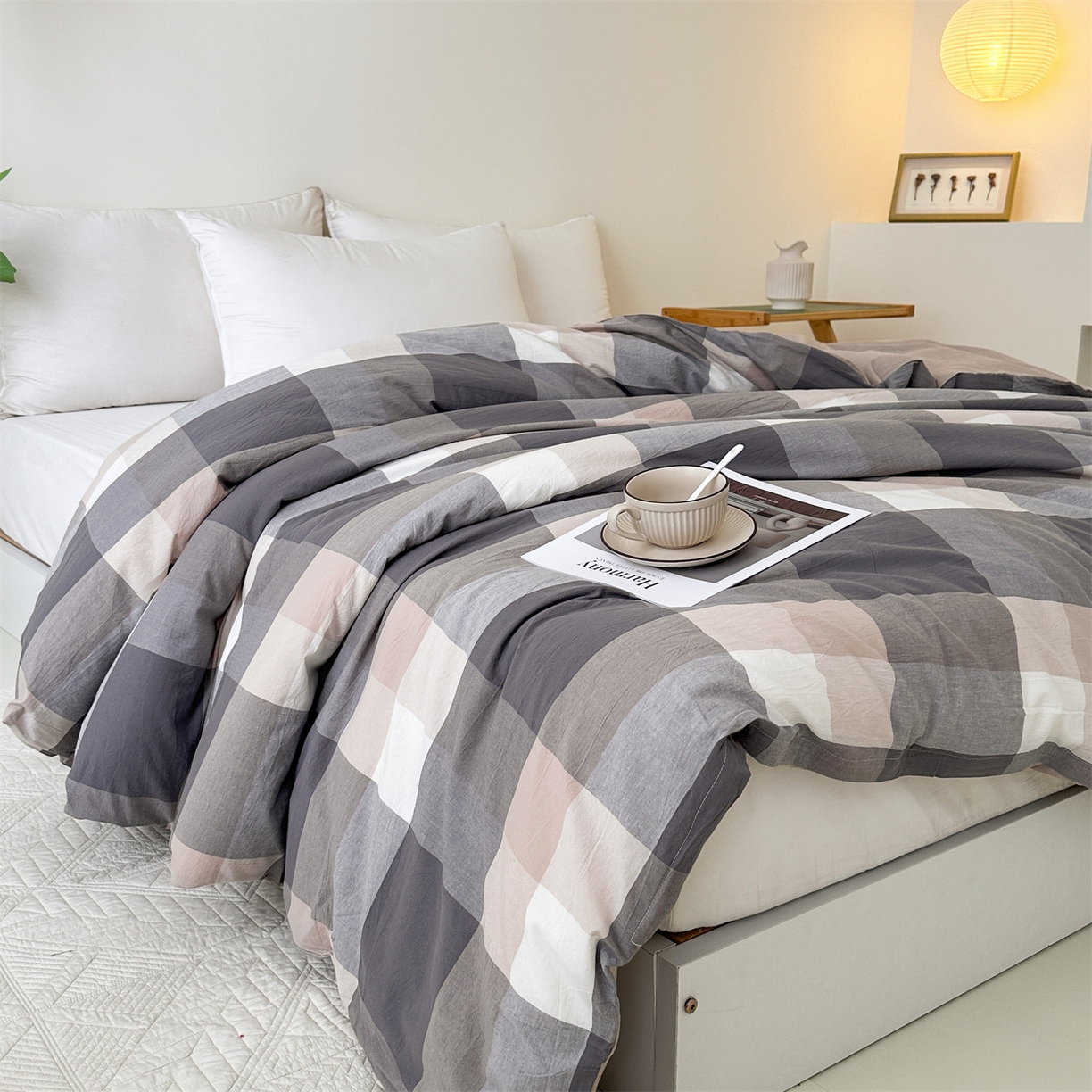 91家纺网 家纺一手货源 找家纺 凌云家纺 2025新款A类可拆洗全棉大豆被子全棉纯棉单人学生宿舍加厚保暖冬被春秋被芯棉被 临风-卡