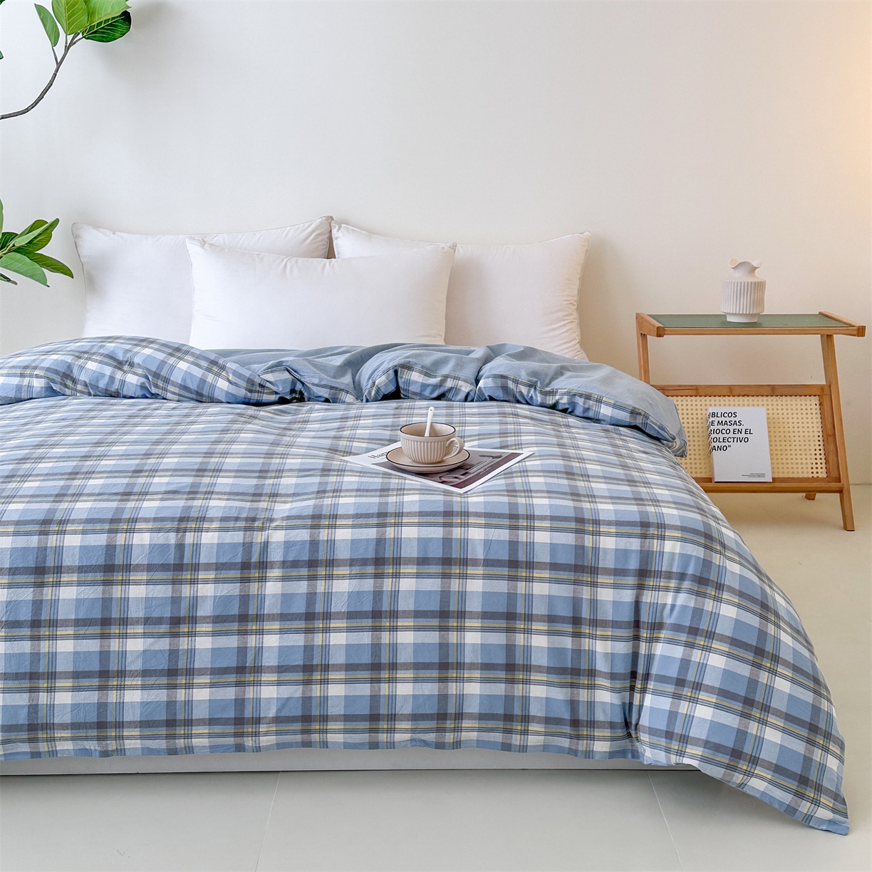 91家纺网 家纺一手货源 找家纺 凌云家纺 2025新款A类可拆洗全棉大豆被子全棉纯棉单人学生宿舍加厚保暖冬被春秋被芯棉被 秋禾-蓝