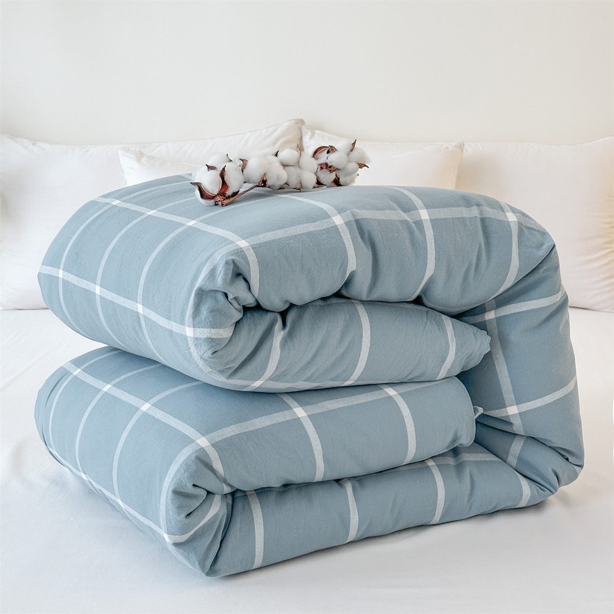 91家纺网 家纺一手货源 找家纺 凌云家纺 2025新款A类可拆洗全棉大豆被子全棉纯棉单人学生宿舍加厚保暖冬被春秋被芯棉被 壮志-兰