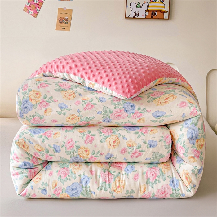 91家纺网 家纺一手货源 找家纺 （总）小石头家纺 2025新款A类全棉纯棉豆豆绒大豆被 被子冬被被芯春秋被