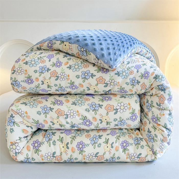 91家纺网 家纺一手货源 找家纺 （总）小石头家纺 2025新款A类全棉纯棉豆豆绒大豆被 被子冬被被芯春秋被