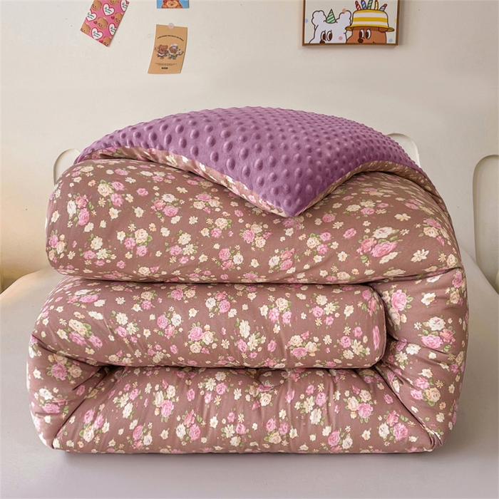 91家纺网 家纺一手货源 找家纺 （总）小石头家纺 2025新款A类全棉纯棉豆豆绒大豆被 被子冬被被芯春秋被