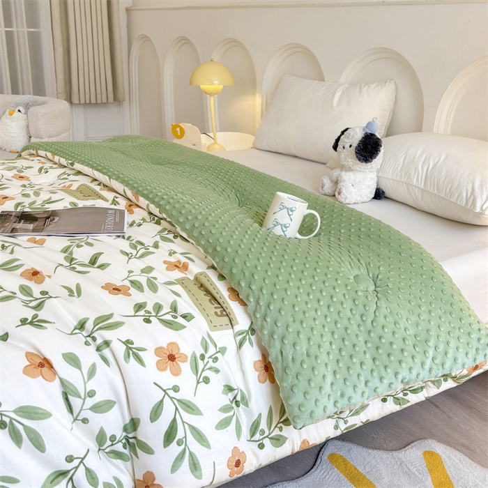 91家纺网 家纺一手货源 找家纺 （总）小石头家纺 2025新款A类全棉纯棉豆豆绒大豆被 被子冬被被芯春秋被